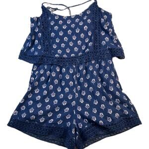 Abercrombie & Fitch Navy Floral Romper in Size Small